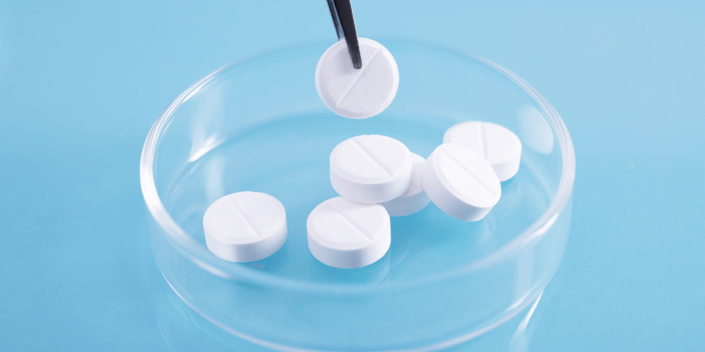 White Medicines in the bowl