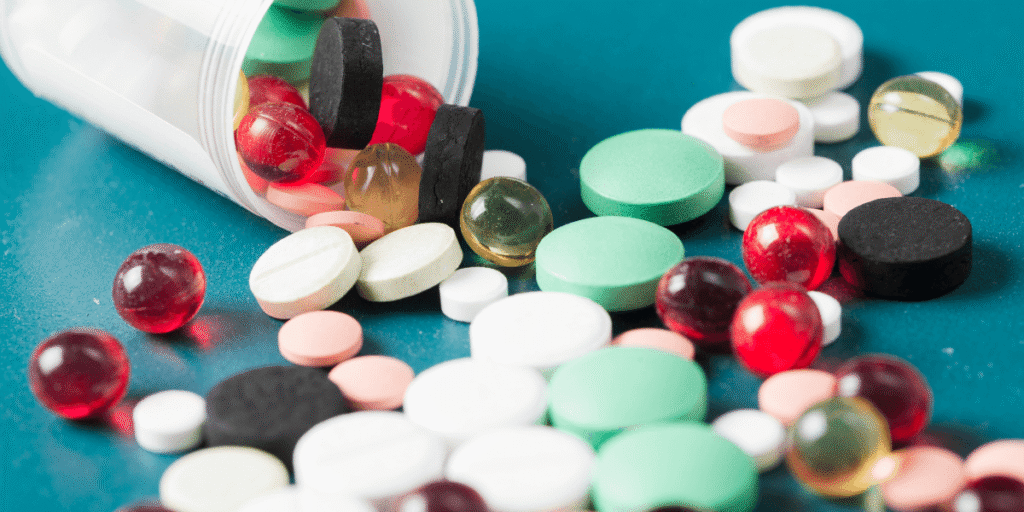 A variety of cancer medications displayed on a screen